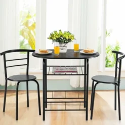 Costway 3 Pcs Dining Set 2 Chairs And Table Compact Bistro Pub Breakfast Home Kitchen 16 Costway 3 Pcs Dining Set 2 Chairs And Table Compact Bistro Pub Breakfast Home Kitchen -Baxton Studio Shop GUEST 5fbd2824 ed3f 4143 a35a 40f4bcb38627