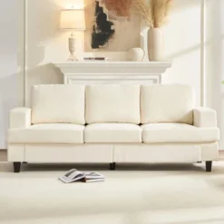 Mjkone 82" Chenille Straight Sectional Sofa ,Cloud Sleeper Comfy Upholstered 3-Seater Couch -Baxton Studio Shop GUEST 5fd7b2c0 cbde 45b4 889f 777aa7b2d7e0