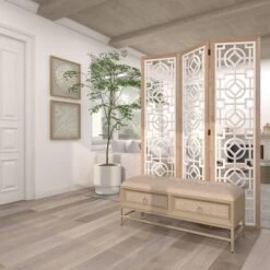Farmhouse Wood Patterned Room Divider Screen White - Olivia & May 34 Farmhouse Wood Patterned Room Divider Screen White - Olivia & May -Baxton Studio Shop GUEST 5fddef36 eb3c 44b0 9f6a 12a0ef8cf435