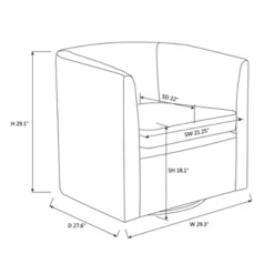 Vernon Upholstered Barrel Swivel Chair Light Brown Velvet - Threshold™ Designed With Studio McGee -Baxton Studio Shop GUEST 5fe00eaa 81ff 454f b46c 0da142b5764f