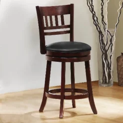 Wolcott Swivel 24" Counter Height Barstool - Charcoal Heather - Inspire Q -Baxton Studio Shop GUEST 5fe2dbbd 7ea2 423d b988 3a33fed8cc3f