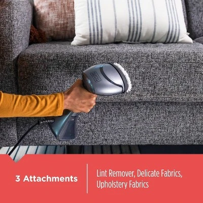 Black & Decker BLACK+DECKER Advanced Handheld Steamer HGS350, 45-Second Heat Up, 70% More Steam, Removes Wrinkles From Fabrics, Clothing And Upholstery 4 Black & Decker BLACK+DECKER Advanced Handheld Steamer HGS350, 45-Second Heat Up, 70% More Steam, Removes Wrinkles From Fabrics, Clothing And Upholstery - Image 4