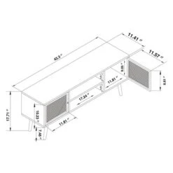 Yuna Natural Wood And Metal 2 Door TV Stand For TVs Up To 40" Brown/Black - Baxton Studio -Baxton Studio Shop GUEST 604abe6c 7e28 4f5e b2c1 86c1bc60813e