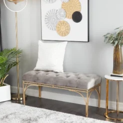 Rectangular Glam Velvet Bench - Olivia & May 28 Rectangular Glam Velvet Bench - Olivia & May -Baxton Studio Shop GUEST 606b6229 859c 4c47 a077 0d4c51689ade