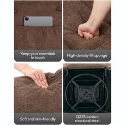 Rocking Recliner Chair,360° Swivel Rocker Chair For Living Room,Upholstered Fabric Glider Chair With Side Pockets Deep Seat, For Living Room, Bedroom -Baxton Studio Shop GUEST 60d2176d e422 4060 9752 6db49babb2a1