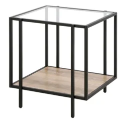Black Bronze Side Table With Limed Oak Shelf - Henn&Hart 14 Black Bronze Side Table With Limed Oak Shelf - Henn&Hart -Baxton Studio Shop GUEST 60f242c0 4926 4b45 b857 9051971f1999