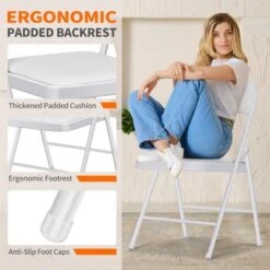 SUGIFT Folding Chairs With Padded Seats Foldable Chair For Outdoor & Indoor Use (Set Of 4) 12 SUGIFT Folding Chairs With Padded Seats Foldable Chair For Outdoor & Indoor Use (Set Of 4) -Baxton Studio Shop GUEST 60fa6f35 7a68 4aad bb1f 9ddd42fb715c