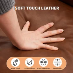 75.5” Convertible Futon Sofa Bed, Linen Flannel Small Couch Sofa With Wood Legs & 700lbs Capacity, Adjustable Folding Loveseat, Mid Century Modern -Baxton Studio Shop GUEST 61070ce9 5da6 4068 b993 943c6061ac72 2