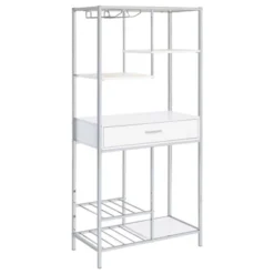 Coaster Figueroa Modern 5 Shelf Wood Wine Cabinet With Drawer White High Gloss/Chrome 22 Coaster Figueroa Modern 5 Shelf Wood Wine Cabinet With Drawer White High Gloss/Chrome -Baxton Studio Shop GUEST 610dc9c0 6afd 483d a98f 4bebde892091