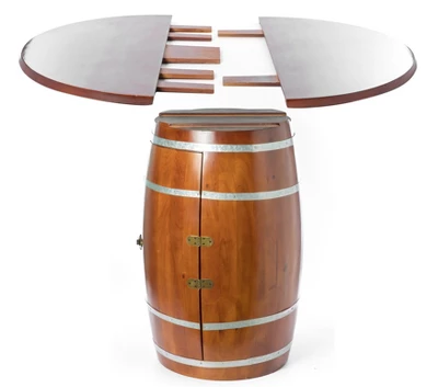 Vintiquewise Wine Barrel Round Table Wine Storage Cabinet 7 Vintiquewise Wine Barrel Round Table Wine Storage Cabinet - Image 7