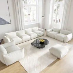 Modular Sectional Sofa,Lovesofa Couch, 77.16inch Minimalist Convertible Sofa Couch, Modern Chenilleyarn 2 Seater Living Room Sofa Sets -Baxton Studio Shop GUEST 61494648 a72d 4aa1 82fe 6a34fbef76df