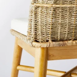 Juniper Woven Dining Chair With Cushion Natural - Threshold™ Designed With Studio McGee -Baxton Studio Shop GUEST 61576adc 2b4b 4203 a94f 5e0e5d4bcc2f