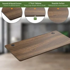 Costway Universal Tabletop For Standard & Standing Desk Frame Walnut -Baxton Studio Shop GUEST 615a24b5 384f 4da9 84a7 3620f09f7258