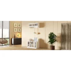 MOEPISY Elegant Hall Tree With Wall Mounted Coat Rack, Entryway Organizer For Hallway, Foyer, Mudroom, White 25 MOEPISY Elegant Hall Tree With Wall Mounted Coat Rack, Entryway Organizer For Hallway, Foyer, Mudroom, White -Baxton Studio Shop GUEST 61dc97ee a7e4 4c1c 9a88 450d31899909