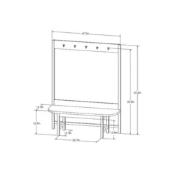 Wood Entryway Bench & Hall Tree - Black - Hearth & Hand™ With Magnolia -Baxton Studio Shop GUEST 61df1e72 413b 4942 bb01 f27ebe6bcc21