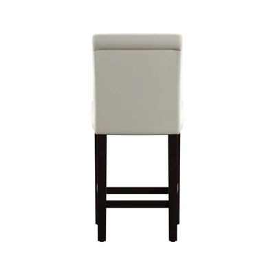 Set Of 2 24" Vermont Faux Leather Counter Height Barstool White - Inspire Q 3 Set Of 2 24" Vermont Faux Leather Counter Height Barstool White - Inspire Q - Image 3