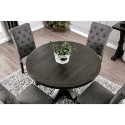 5pc Hedgeburn Round Dining Set - HOMES: Inside + Out -Baxton Studio Shop GUEST 621a0301 e407 4e45 9001 71273cd46613