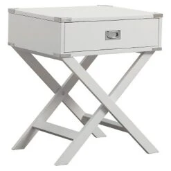 Borden Campaign Accent Table - Inspire Q -Baxton Studio Shop GUEST 62370265 f9e0 4ae8 88cf 248d56bf2f5b