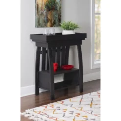 Barley Beer/Wine Cabinet Dark Pine - Powell Company -Baxton Studio Shop GUEST 623d8e8b 3b23 40b6 8596 51d30674e18e