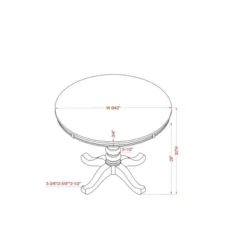 Kennegad Round Dining Table White - HOMES: Inside + Out -Baxton Studio Shop GUEST 626801c8 6db8 429f 80c6 020505e95d12