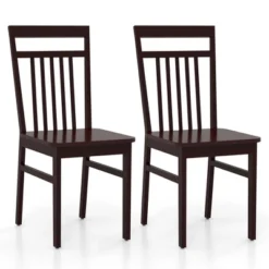 Costway Farmhouse Dining Chair Set Of 2/4 Armless Wooden Chair With Slanted High Backrest -Baxton Studio Shop GUEST 626d5eb6 6907 4986 b8d6 0bc9bb47433f