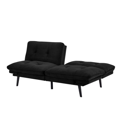Finley Convertible Futon Sofa Bed Black - Serta 6 Finley Convertible Futon Sofa Bed Black - Serta - Image 6
