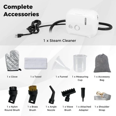 Costway 1500W Portable Steam Cleaner With 34 Oz Water Tank Multipurpose Pressurized Steam 6 Costway 1500W Portable Steam Cleaner With 34 Oz Water Tank Multipurpose Pressurized Steam - Image 6