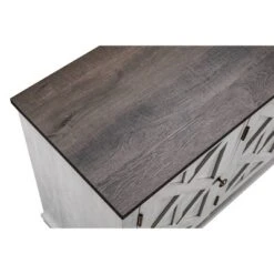 Saw Cut TV Stand For TVs Up To 55" Off White - Home Essentials 17 Saw Cut TV Stand For TVs Up To 55" Off White - Home Essentials -Baxton Studio Shop GUEST 637ad123 5732 4a24 bc3b 1c3e20971e35