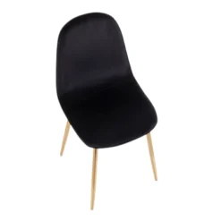 Set Of 2 Pebble Contemporary Dining Chairs Gold/Black - LumiSource -Baxton Studio Shop GUEST 6389f70f b1b6 4d70 bcee 4dfbeee08692