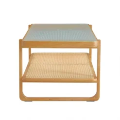 Modern Rattan Coffee Table,Rectangular Center Table With Tempered Glass Tabletop,2 Tier Wood Tea Table For Living Room Office Bedroom 15 Modern Rattan Coffee Table,Rectangular Center Table With Tempered Glass Tabletop,2 Tier Wood Tea Table For Living Room Office Bedroom -Baxton Studio Shop GUEST 639918e2 4647 4a47 b4f9 caef9742d0bc