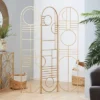 Modern Metal Room Divider Screen Gold - Olivia & May