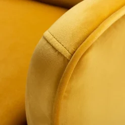 Odo Velvet Accent Arm Chair Padded Seat Set Of 2 | Karat Home - Mustard -Baxton Studio Shop GUEST 640cae8f 73ce 4a46 a75e 444cfc188d7d