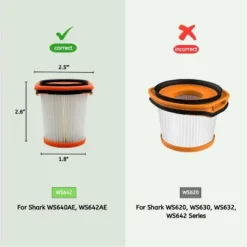 Nispira WS642AE WS640AE HEPA Filter Replacement For Shark Vacuum Wandvac Self-Empty System Ultra-Lightweight Powerful Cordless Stick, 12 Packs -Baxton Studio Shop GUEST 645cba04 17be 4ea5 a35d de23729ddcce 2