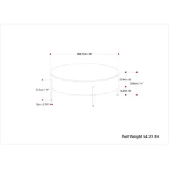 WyndenHall Farmington Drum Coffee Table Natural : Modern Industrial Style, Mango Wood & Iron, 38" -Baxton Studio Shop GUEST 64c5372f b5e1 4a56 819e 868d1ffb2785