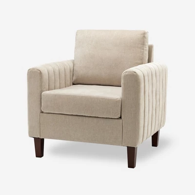 Deionides Tufted Wooden Upholstered Comfy Club Chair For Bedroom And Living Room With Wood Legs | ARTFUL LIVING DESIGN 10 Deionides Tufted Wooden Upholstered Comfy Club Chair For Bedroom And Living Room With Wood Legs | ARTFUL LIVING DESIGN - Image 10