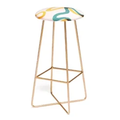 ThirtyOne Illustrations Streamers Barstool - Deny Designs -Baxton Studio Shop GUEST 64e9a3c1 69db 495a b6da 772f5c46f0c3