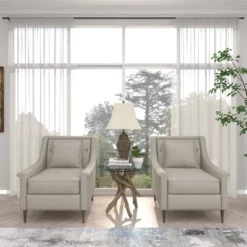 Log And Glass Round Accent Table Tan - Olivia & May -Baxton Studio Shop GUEST 64f2c618 1dcb 495b 9aa1 8292d150cc7c