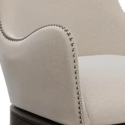 25.75" Caydena Memory Return Swivel Wood Counter Height Barstool Rustic Gray/Cream Fabric - Hillsdale Furniture -Baxton Studio Shop GUEST 64f9821b 461c 482b 9bf3 2c216f27704d