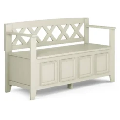 Halifax Entryway Storage Bench Antique White - WyndenHall