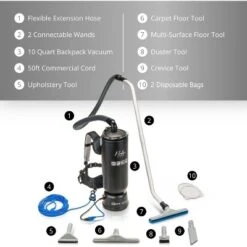 Prolux 10 Quart Powerful Lightweight Backpack Vacuum W/ 1-1/2in Tool Kit And 5 YR Warranty 9 Prolux 10 Quart Powerful Lightweight Backpack Vacuum W/ 1-1/2in Tool Kit And 5 YR Warranty -Baxton Studio Shop GUEST 655ca4da 415b 45f2 8d65 d7fff643c742