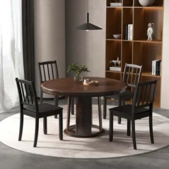 Costway Wood Dining Chair Set Of 2 With Rubber Wood Legs Curved Backrest For Kitchen White/Black/Brown -Baxton Studio Shop GUEST 65efd7b6 6659 4fb9 a9c3 40e2f5dc8dda