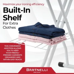 Bartnelli Extra Wide Pro Ironing Board 19x48" Ironing Surface Premium 4 Layer Heat Resistant Cover -Baxton Studio Shop GUEST 6617d7e8 d620 4fae 8218 bc66bfa8b0a5