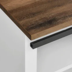 48" Transitional Sliding Barn Door Wood Bench White/Rustic Oak - Saracina Home 11 48" Transitional Sliding Barn Door Wood Bench White/Rustic Oak - Saracina Home -Baxton Studio Shop GUEST 6676a183 4d1a 454c b6ab f9fb464a2509