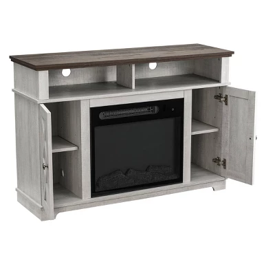 48" TV Stand For TVs Up To 55" With Electric Fireplace White - Home Essentials 5 48" TV Stand For TVs Up To 55" With Electric Fireplace White - Home Essentials - Image 5