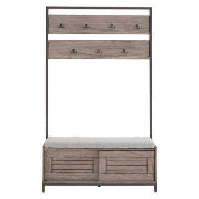 Valeria Hall Tree With Cabinet And Cushion Gray - Inspire Q 1 Valeria Hall Tree With Cabinet And Cushion Gray - Inspire Q