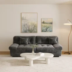 Cloud Modular Sectional Sofa,89inch Scrub Velvet Sofa Couch For Living Room,Curved Couch,Modern LoveSofa With 2 Pillows 3 Seater For Apartment 24 Cloud Modular Sectional Sofa,89inch Scrub Velvet Sofa Couch For Living Room,Curved Couch,Modern LoveSofa With 2 Pillows 3 Seater For Apartment -Baxton Studio Shop GUEST 66a5c37f adcb 4faf 8e20 04cece8cfb1c