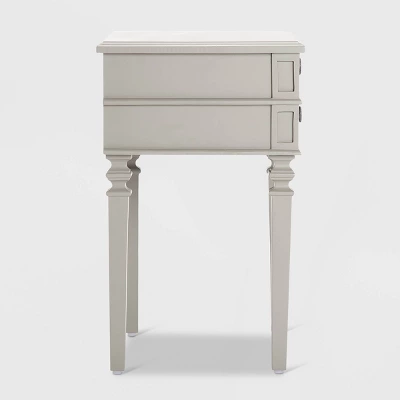 Irving Side Table With 2 Drawers Gray - Finch 6 Irving Side Table With 2 Drawers Gray - Finch - Image 6