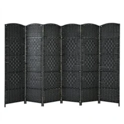 Costway 6-Panel Room Divider 6Ft Weave Fiber Folding Privacy Screen BrownBlack 20 Costway 6-Panel Room Divider 6Ft Weave Fiber Folding Privacy Screen BrownBlack -Baxton Studio Shop GUEST 66bcd266 4b38 480b 9af3 d8ea1ecfb2f0