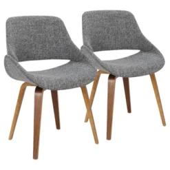 Set Of 2 Fabrico Mid-Century Modern Dining/Accent Chair - Lumisource -Baxton Studio Shop GUEST 66ca441b 8afc 4164 b26a a810cba9b31a