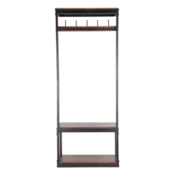 Willards Modern Industrial Handcrafted Mango Wood Coat Rack With Bench Cafe Brown/Black - Christopher Knight Home -Baxton Studio Shop GUEST 66d6ef1f cc6c 414f b07f 63f1ab6750ce